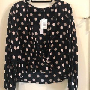 SANCTUARY Wrap Front Blouse "Return to Love"  NWT